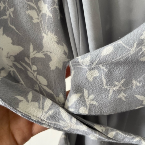 ARITZIA Wilfred Écoulement V Jumpsuit Cutout blue & white floral Womens size 00 - Picture 11 of 16